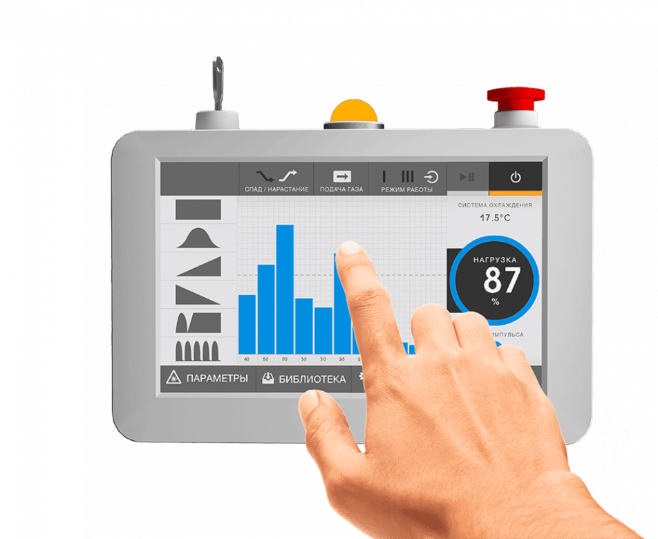 Сенсорная панель лазерной установки Рис.2